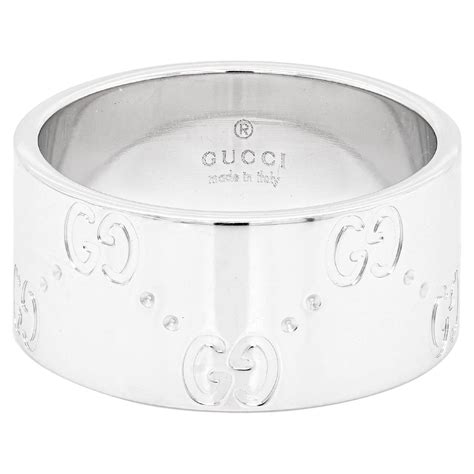 gucci anelli oro bianco|Anello Icon in oro bianco 18kt in Argento .